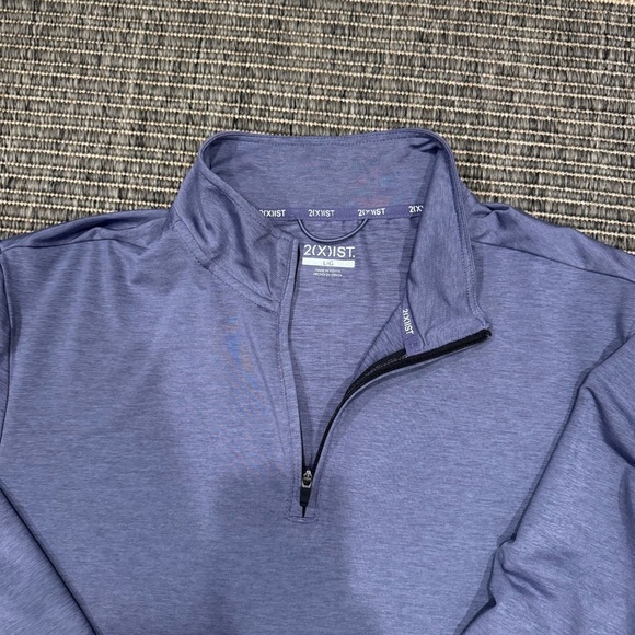 2xist Men's Performance Blue Quarter-Zip Lightweight Sweatshirt - Picture 2 of 5